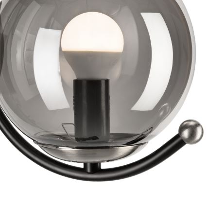 Настінний світильник GEORGIA 1xE14/5W/230V матовий хром/димчастий