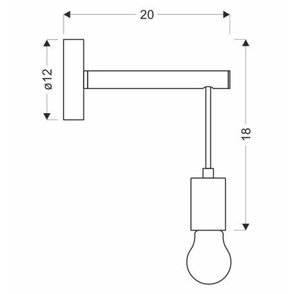 Настінний світильник IZZY 1xE27/60W/230V