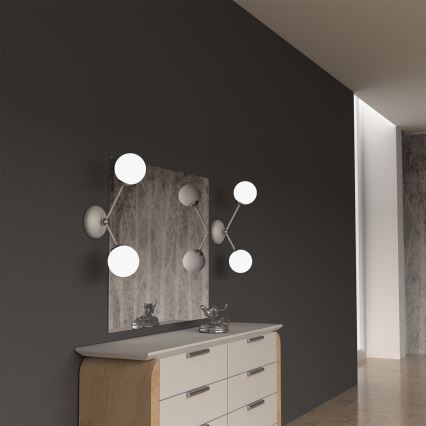 Настінний світильник JOY 2xE14/40W/230V білий/блискучий хром