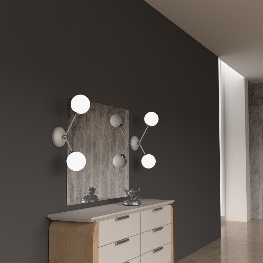 Настінний світильник JOY 2xE14/40W/230V білий/блискучий хром