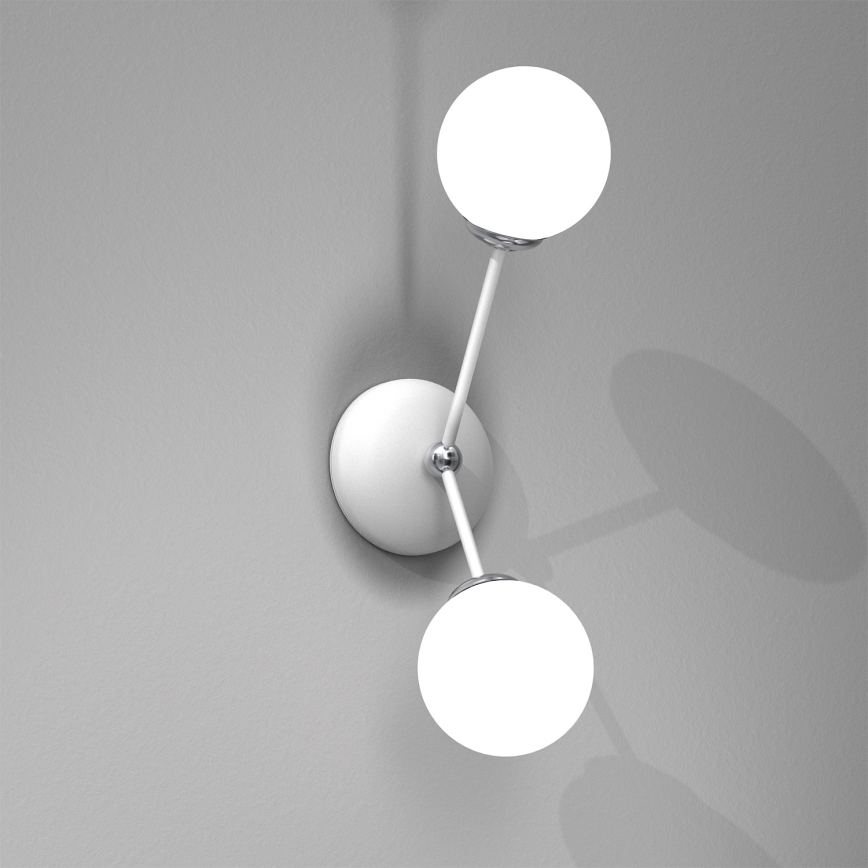 Настінний світильник JOY 2xE14/40W/230V білий/блискучий хром