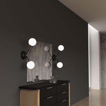 Настінний світильник JOY 2xE14/40W/230V чорний/блискучий хром