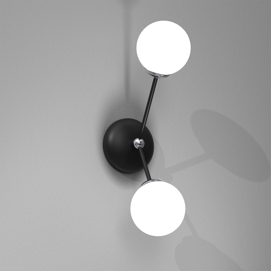 Настінний світильник JOY 2xE14/40W/230V чорний/блискучий хром