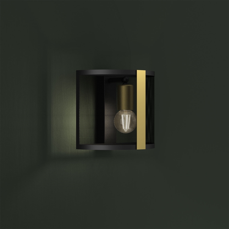 Настінний світильник KAGA 1xE27/60W/230V чорний/золотий