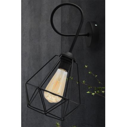 Настінний світильник KARO 3xE27/15W/230V чорний