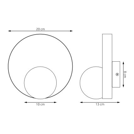 Настінний світильник KIDO 1xG9/8W/230V чорний
