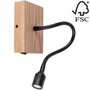 Настінний світильник LECTOR LED/2,5W/230V дуб – FSC сертифіковано