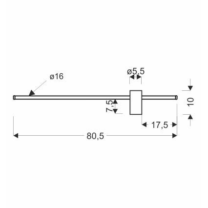 Настінний світильник LED ARIAN 13W/230V чорний