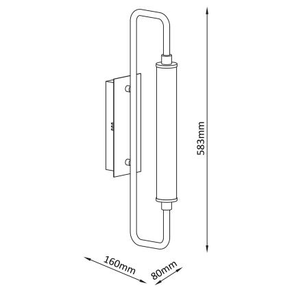 Настінний світильник LED FELICJA — 14 Вт, 230 В, 4000 К, чорний