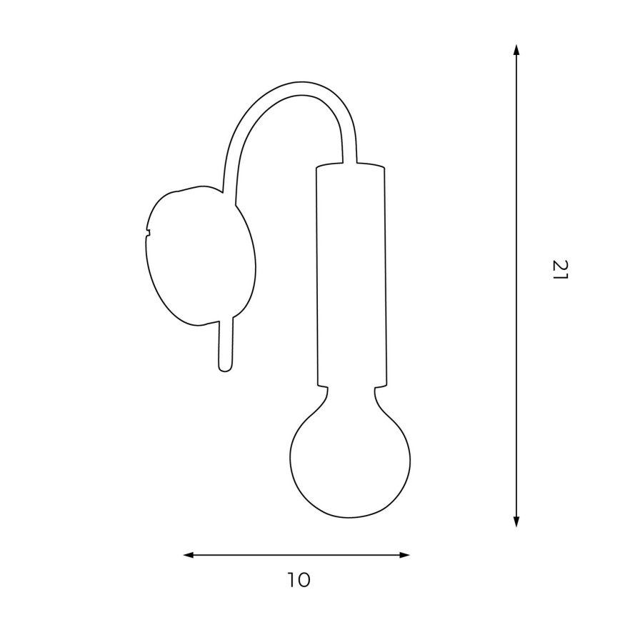 Настінний світильник LOPPE 1xE27/60W/230V чорний