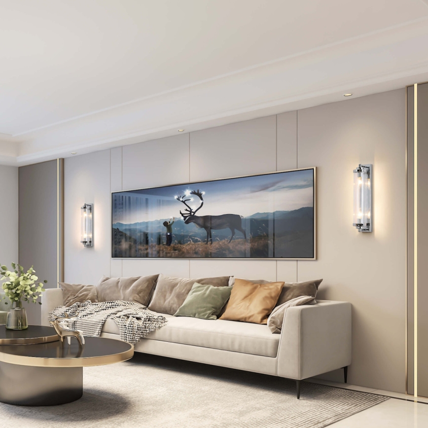 Настінний світильник LORENZO 2xE14/40W/230V у полірованому хромі