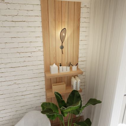 Настінний світильник LOTUS 1xE14/10W/230V чорний/бежевий