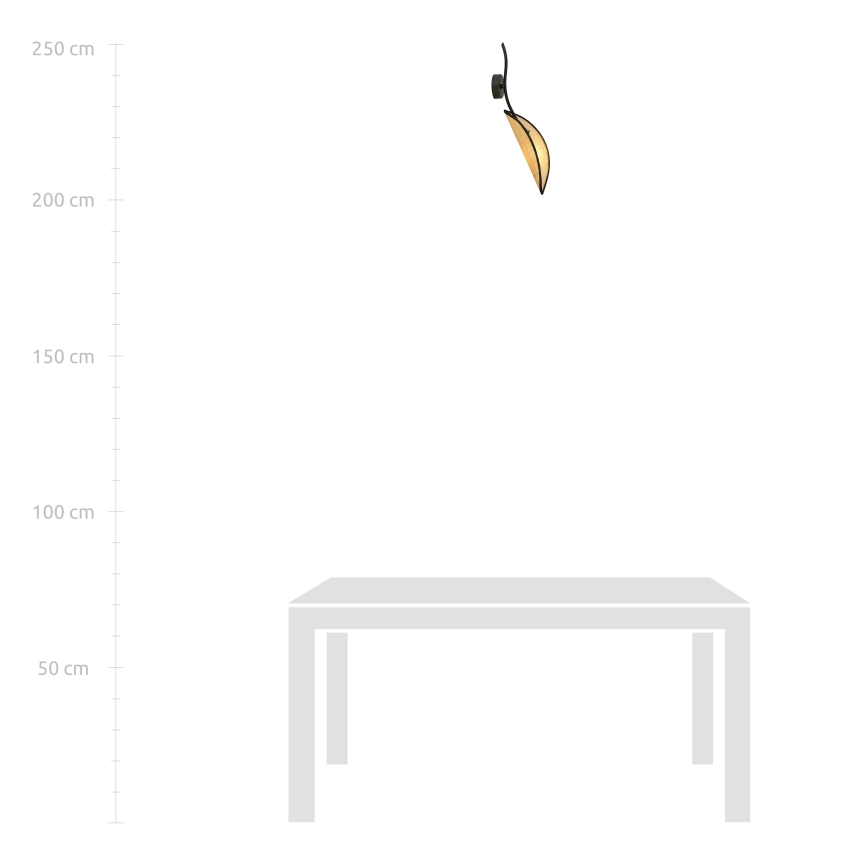 Настінний світильник LOTUS 1xE14/10W/230V чорний/бежевий