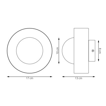 Настінний світильник LULU 1xG9/8W/230V чорний