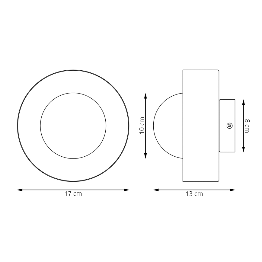 Настінний світильник LULU 1xG9/8W/230V чорний