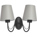 Настінний світильник MALBO 2xE27/15W/230V сірий/чорний