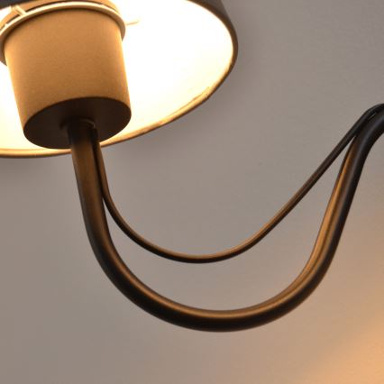 Настінний світильник MALBO 2xE27/15W/230V сірий/чорний