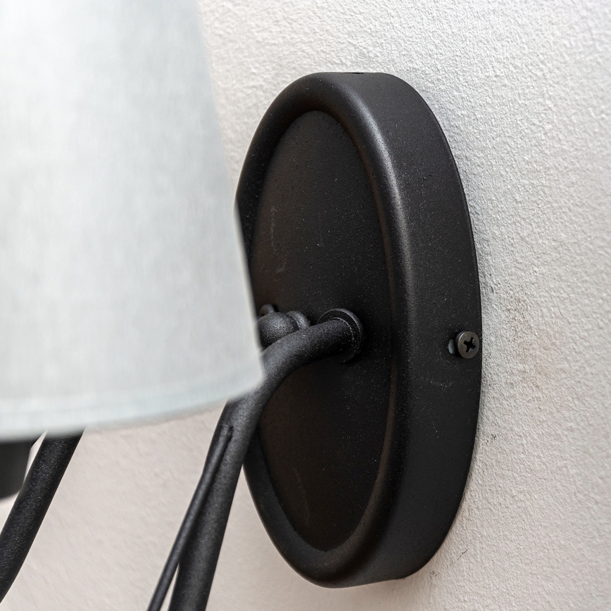 Настінний світильник MALBO 2xE27/15W/230V сірий/чорний