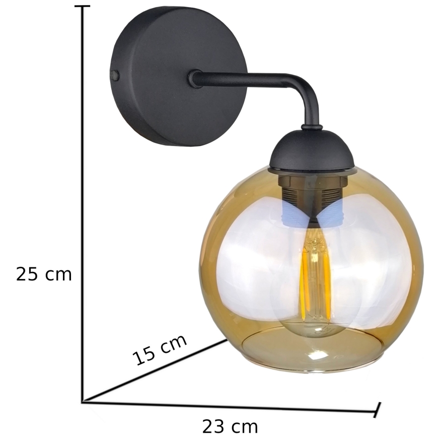 Настінний світильник MELLE BLACK 1xE27/60W/230V