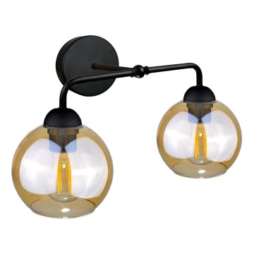 Настінний світильник MELLE BLACK 2xE27/60W/230V