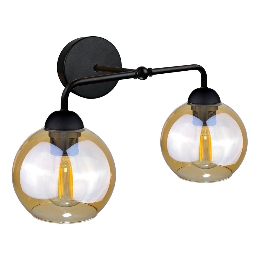 Настінний світильник MELLE BLACK 2xE27/60W/230V