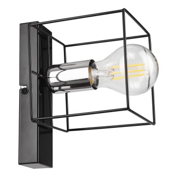 Настінний світильник MIKA 1xE27/60W/230V чорний/глянцевий хром