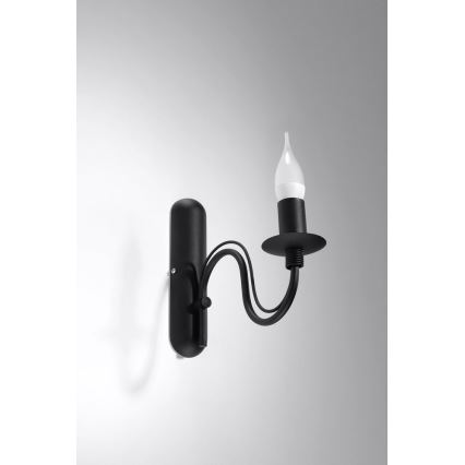 Настінний світильник MINERWA 1xE14/40W/230V чорний