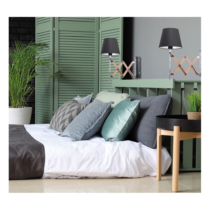 Настінний світильник MITO 1xE27/40W/230V чорний