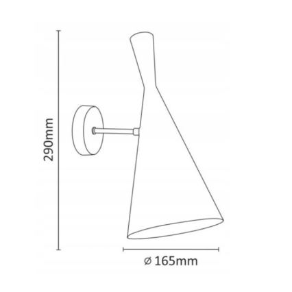 Настінний світильник MODERN 1xE27/20W/230V чорний