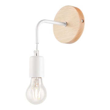 Настінний світильник ORAZIO 1xE27/60W/230V бук - FSC сертифіковано