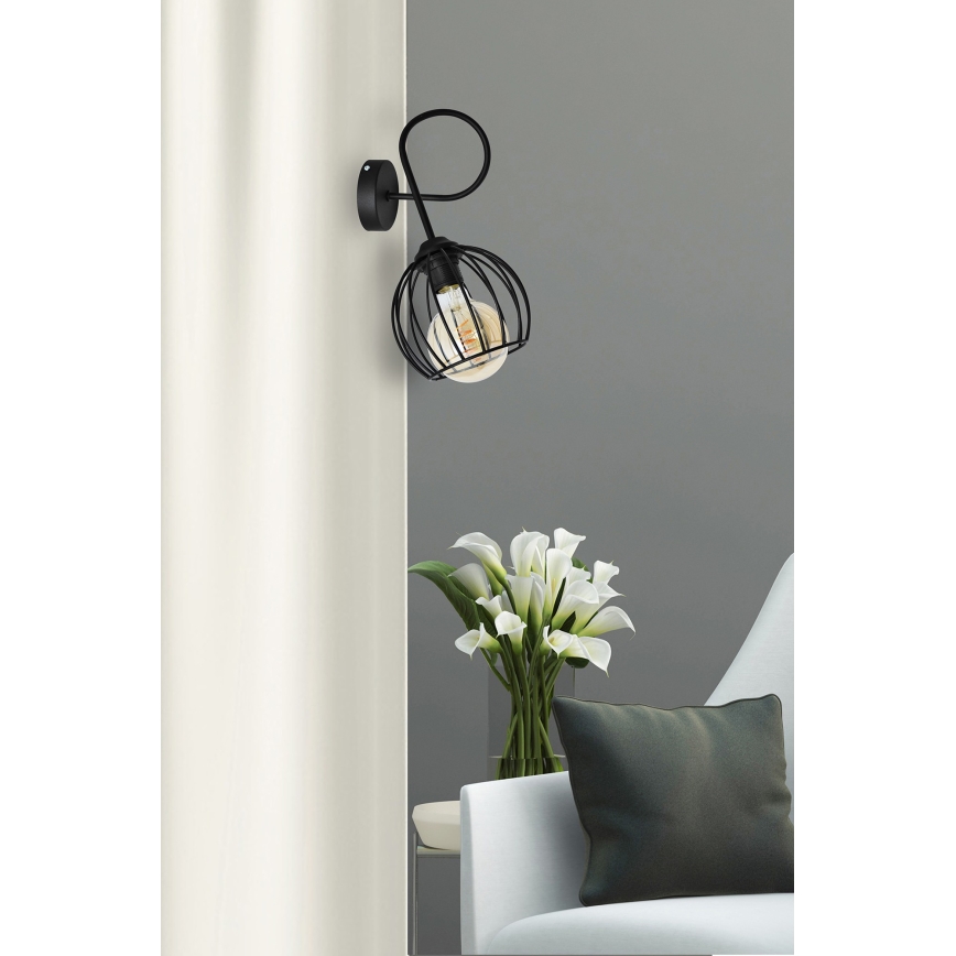 Настінний світильник OXFORD 1xE27/15W/230V чорний