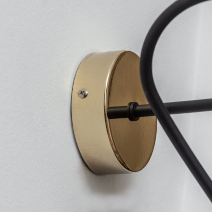 Настінний світильник OXFORD 1xE27/15W/230V золотистий/чорний