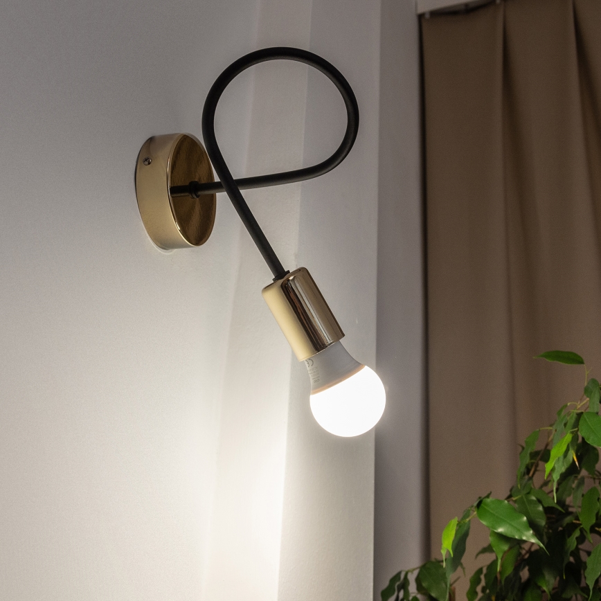 Настінний світильник OXFORD 1xE27/15W/230V золотистий/чорний