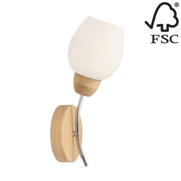 Настінний світильник PARMA 1xE27/60W/230V дуб – сертифіковано FSC