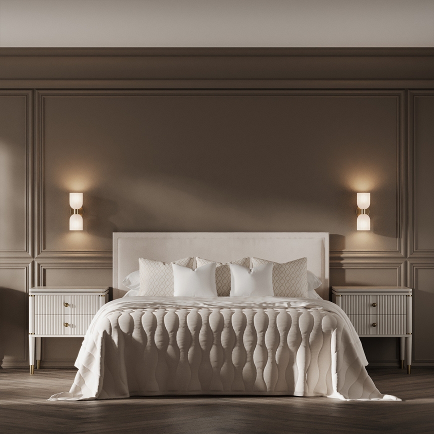 Настінний світильник PIEGA 2xE14/10W/230V латунь/білий