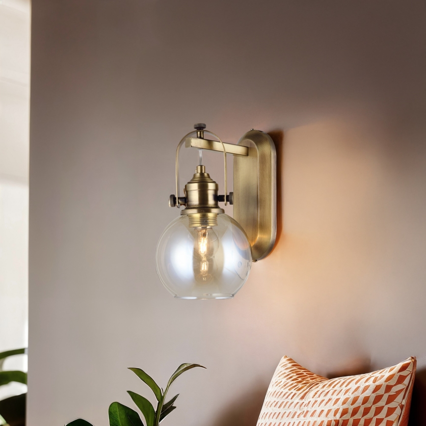 Настінний світильник POLINO 1xE27/40W/230V бронзовий