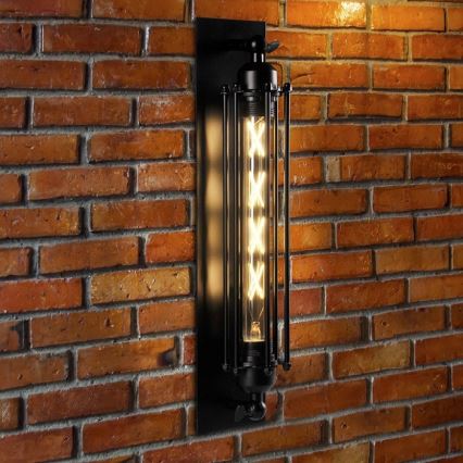 Настінний світильник RETRO 1xE27/20W/230V чорний