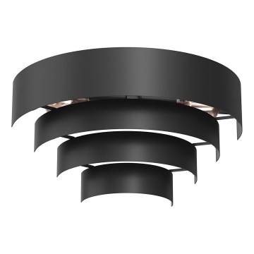 Настінний світильник RINGS 2xE27/15W/230V чорний