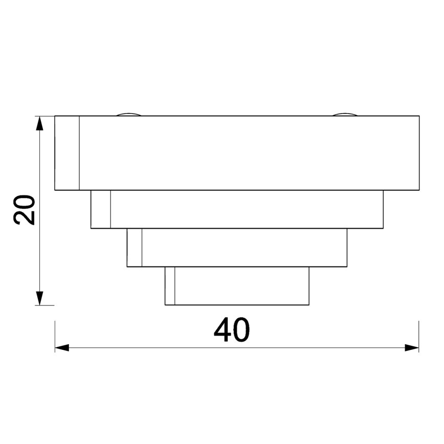Настінний світильник RINGS 2xE27/15W/230V чорний
