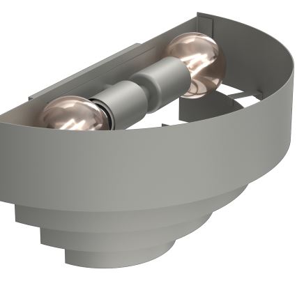 Настінний світильник RINGS 2xE27/15W/230V сірий