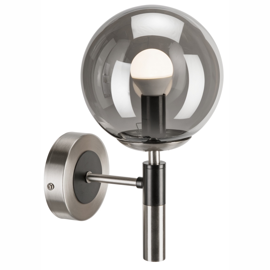 Настінний світильник ROLLO 1xE14/5W/230V матовий хром/димчастий