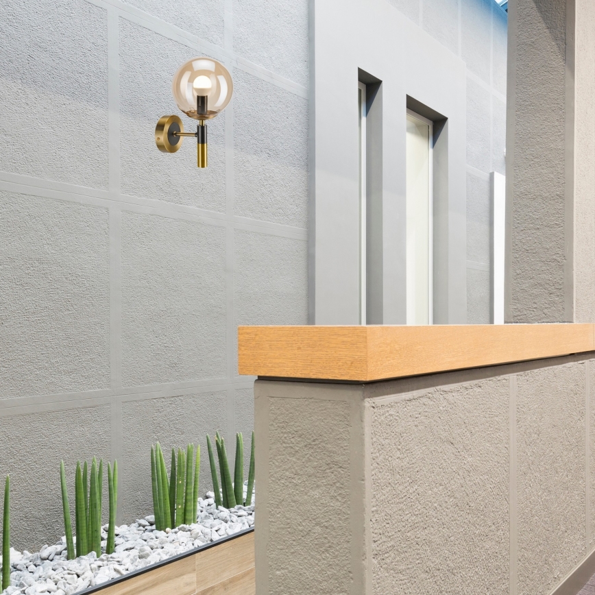 Настінний світильник ROLLO 1xE14/5W/230V золотий/димчастий бежевий