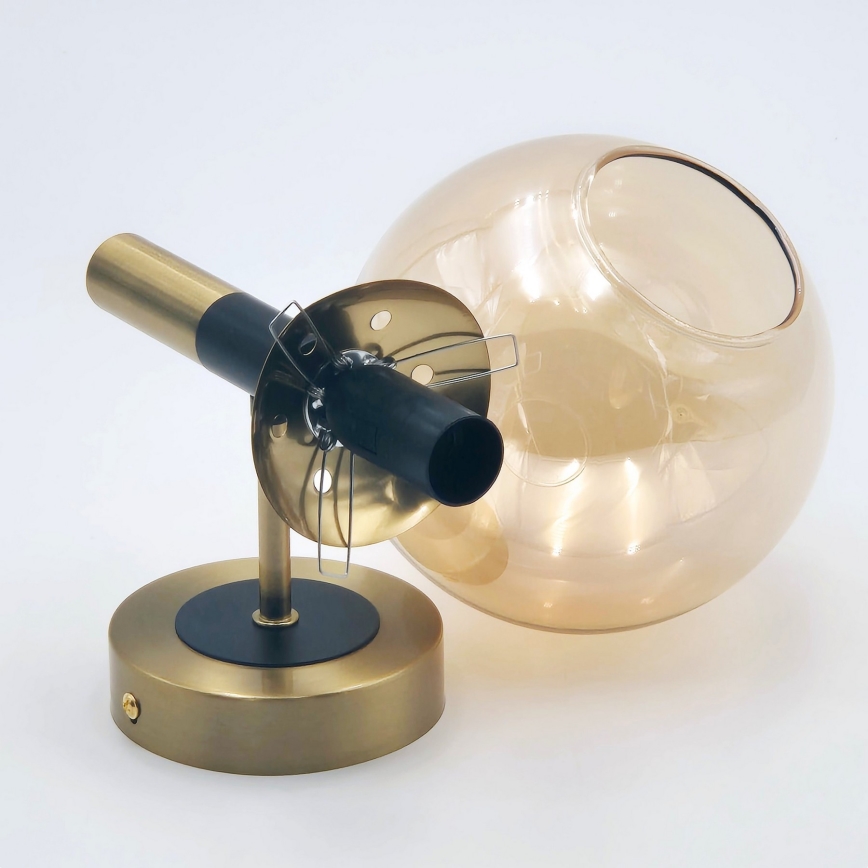 Настінний світильник ROLLO 1xE14/5W/230V золотий/димчастий бежевий