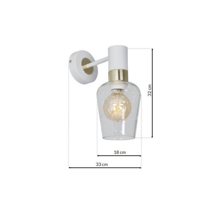 Настінний світильник ROMA WHITE 1xE27/60W/230V