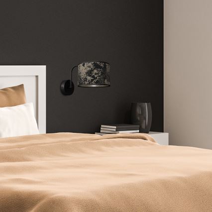 Настінний світильник SATINO 1xE27/60W/230V чорний/золотий