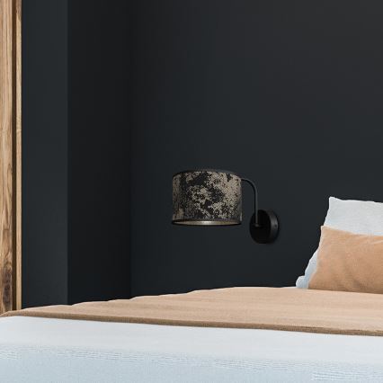 Настінний світильник SATINO 1xE27/60W/230V чорний/золотий