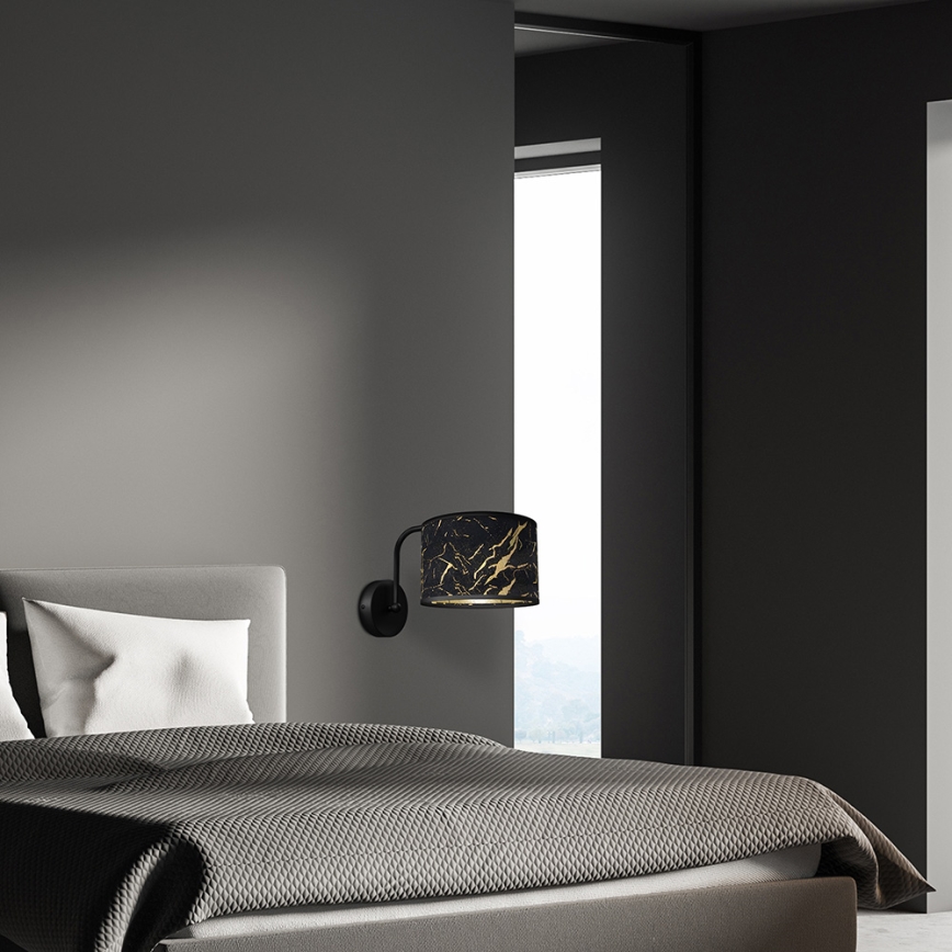 Настінний світильник SENSO 1xE27/60W/230V чорний