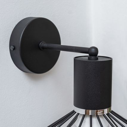 Настінний світильник SOLANO 1xE27/15W/230V чорний/глянцевий хром