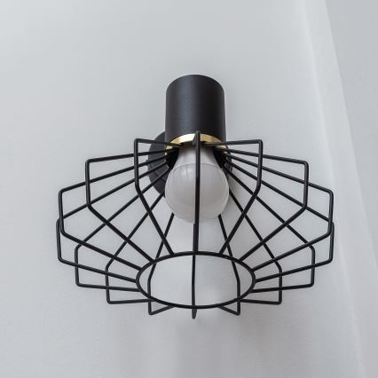 Настінний світильник SOLANO 1xE27/15W/230V чорний/золотий