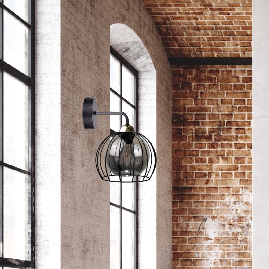 Настінний світильник SOLO BLACK 1xE27/60W/230V чорний/золотий